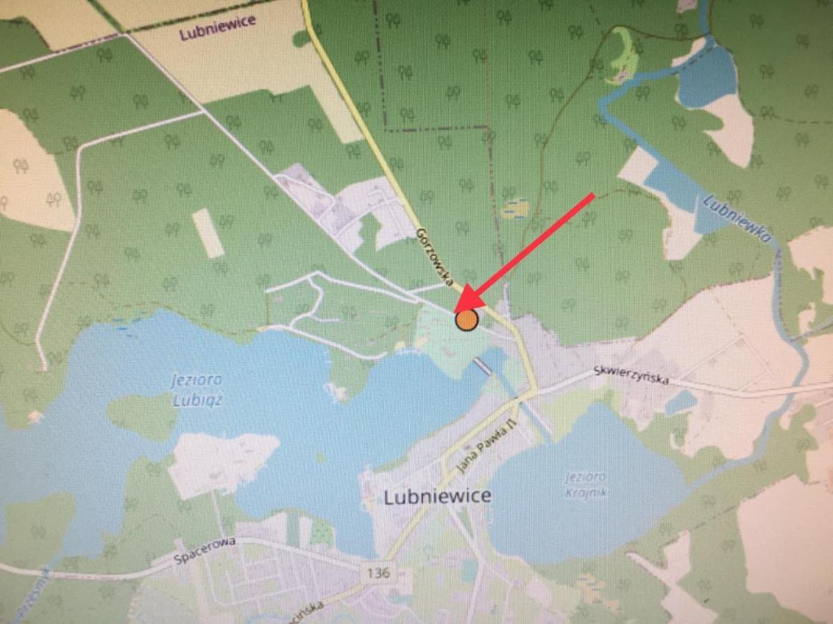 Zolty Domek Nad Jeziorem Lubniewice Exterior foto
